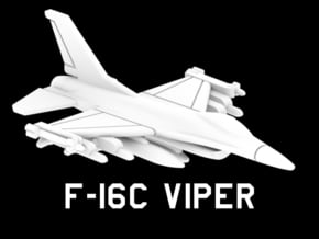 1:400 Scale F-16C Viper (Loaded, Gear Up) in White Natural Versatile Plastic