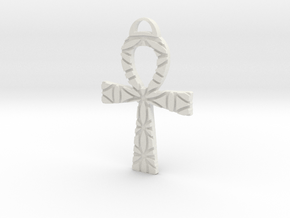 Ankh of Life in White Natural Versatile Plastic