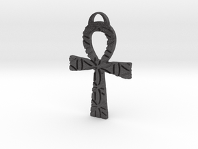 Ankh of Life in Dark Gray PA12 Glass Beads