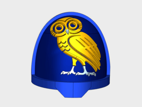 10x Celestial Owls - G:11a Shoulder Pads in Tan Fine Detail Plastic