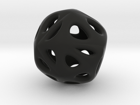 Pierced Sphere Pendant in Black Smooth Versatile Plastic