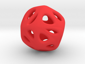 Pierced Sphere Pendant in Red Smooth Versatile Plastic
