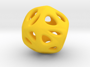 Pierced Sphere Pendant in Yellow Smooth Versatile Plastic
