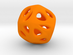 Pierced Sphere Pendant in Orange Smooth Versatile Plastic