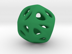 Pierced Sphere Pendant in Green Smooth Versatile Plastic