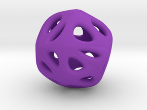 Pierced Sphere Pendant in Purple Smooth Versatile Plastic