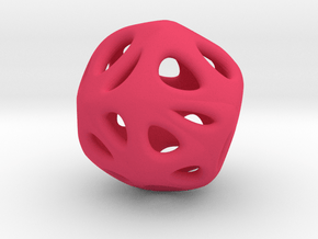 Pierced Sphere Pendant in Pink Smooth Versatile Plastic