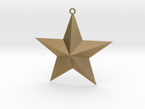 Star in Polished Gold Steel
