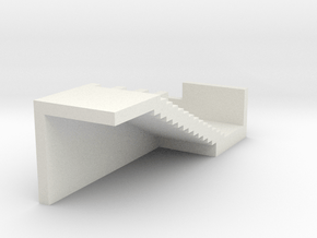 LAUS North Patio Staircase N scale in White Natural Versatile Plastic