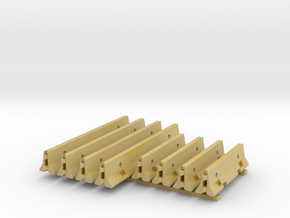 K-rail barrier N-Scale set of 8 in Tan Fine Detail Plastic
