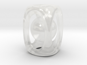Caged Sphere Pendant in Clear Ultra Fine Detail Plastic