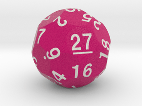 d27 Sphere Dice "Rubik's Die" in Natural Full Color Nylon 12 (MJF)