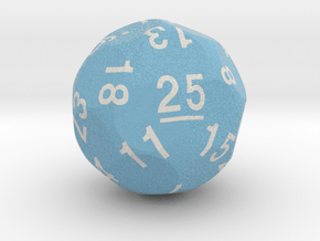 d25 Sphere Dice "Silver Jubilee" in Matte High Definition Full Color