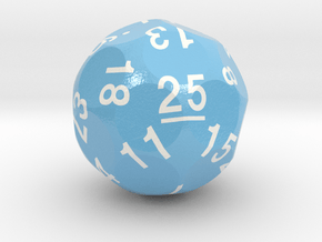 d25 Sphere Dice "Silver Jubilee" in Smooth Full Color Nylon 12 (MJF)