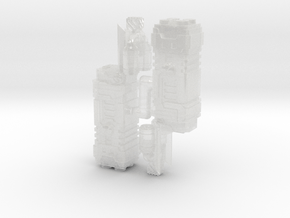 Underslung Double Fusion Guns V1.1 in Clear Ultra Fine Detail Plastic
