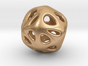Pierced Sphere Pendant in Natural Bronze