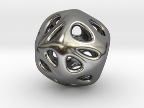 Pierced Sphere Pendant in Polished Silver