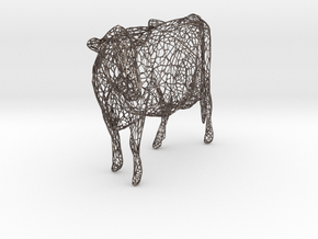 New Lace Cow (repaired) in Polished Bronzed Silver Steel