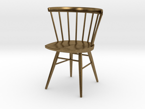 Nakashima Straight-Backed Chair - 6cm tall in Natural Bronze