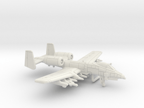 A-10C Thunderbolt II (Loaded) in White Natural Versatile Plastic: 6mm