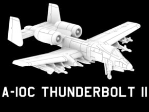 A-10C Thunderbolt II (Loaded) in White Natural Versatile Plastic: 1:220 - Z