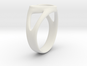Caterina Heart ring in White Natural Versatile Plastic