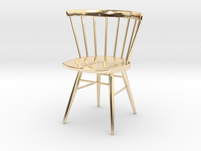 Nakashima Straight-Backed Chair - 6cm tall in 14K Yellow Gold