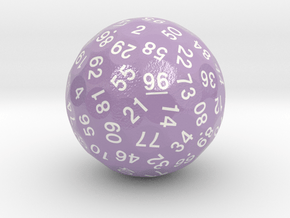 d96 Sphere Dice "Three-Smooth Social Butterfly" in Smooth Full Color Nylon 12 (MJF)
