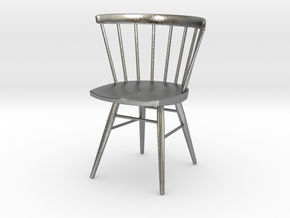 Nakashima Straight-Backed Chair - 6cm tall in Natural Silver