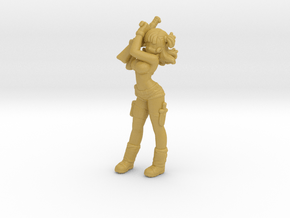 Sexy Soldier Girl HO scale 20mm miniature model in Tan Fine Detail Plastic