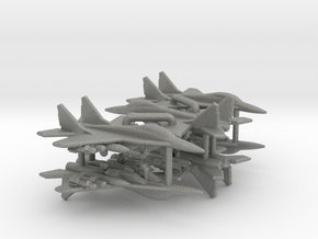 MiG-29K Fulcrum D (Loaded) in Gray PA12: 1:700