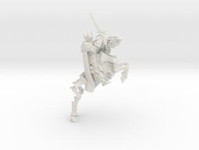 Skeleton King Rearing Horse in White Natural Versatile Plastic