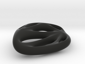 Pierced Rhombus Pendant in Black Smooth Versatile Plastic