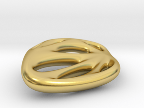 Pierced Rhombus Pendant in Polished Brass