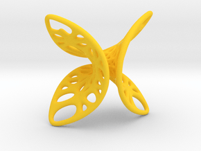 Geometric Butterfly Pendant in Yellow Smooth Versatile Plastic