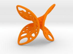 Geometric Butterfly Pendant in Orange Smooth Versatile Plastic