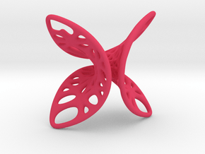 Geometric Butterfly Pendant in Pink Smooth Versatile Plastic