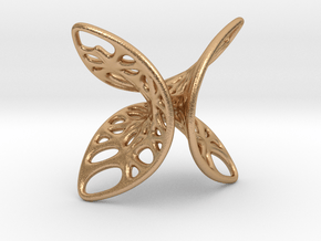 Geometric Butterfly Pendant in Natural Bronze