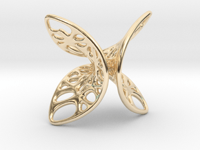 Geometric Butterfly Pendant in 14k Gold Plated Brass
