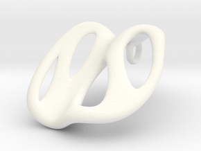 Asymmetric Wave Pendant in White Smooth Versatile Plastic