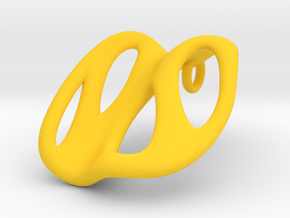 Asymmetric Wave Pendant in Yellow Smooth Versatile Plastic