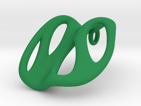 Asymmetric Wave Pendant in Green Smooth Versatile Plastic