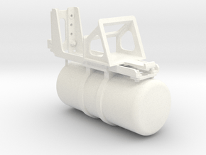 THM 00.1036 Air reservoir + wheel chock holder in White Processed Versatile Plastic