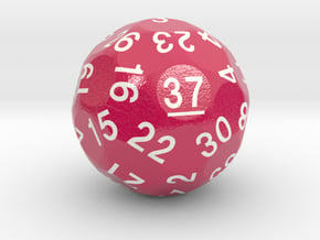 d37 Sphere Dice "Magnesia" in Smooth Full Color Nylon 12 (MJF)