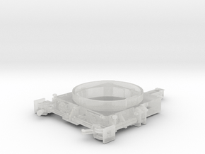 1:35 Trailer Base for the M55 Quad .50 in Clear Ultra Fine Detail Plastic