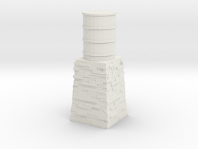 OO9 Skarloey / Talyllyn Water Tower Type 1 in White Natural Versatile Plastic