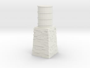 OO9 Skarloey / Talyllyn Water Tower Type 1 in White Natural Versatile Plastic