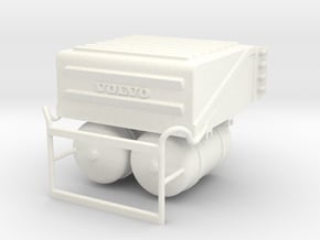 THM 00.5801 Battery box + step Tamiya Volvo FH12 in White Processed Versatile Plastic