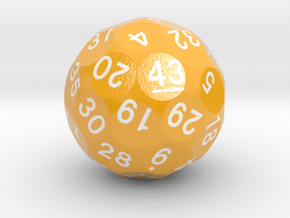 d43 Sphere Dice "Silexia" in Smooth Full Color Nylon 12 (MJF)
