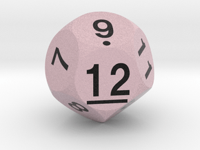 d12 Sphere Dice "Midnight" in Natural Full Color Nylon 12 (MJF)